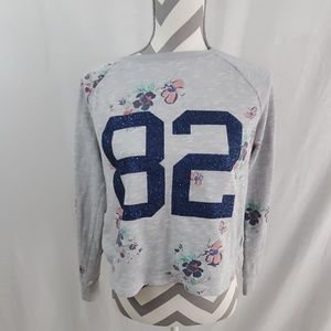 Old Navy girls XL grey butterfly sweater